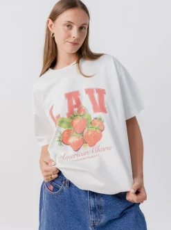 Women LAV Tees & Tanks-Oversized Graphic Tee