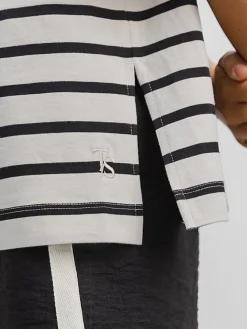 Women Taylor Sport Tees & Tanks-Oversized Stripe Tee