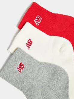 New Balance Socks & Underwear-Patch Logo Ankle Socks 3 Pack Unisex