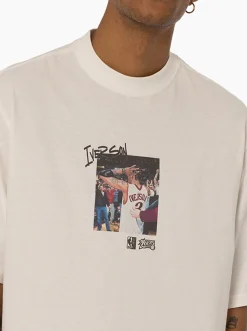 Mitchell & Ness Tees & Singlets-Philadelphia 76ers Allen Iverson Pre & Post Game T-Shirt
