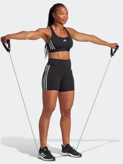 Women adidas Running|Sports Bras-PowerImpact Train Medium-Support 3-Stripes Bra