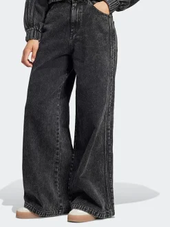 Women adidas Originals Pants & Sweats-Premium Essentials Wide Leg Denim Jeans