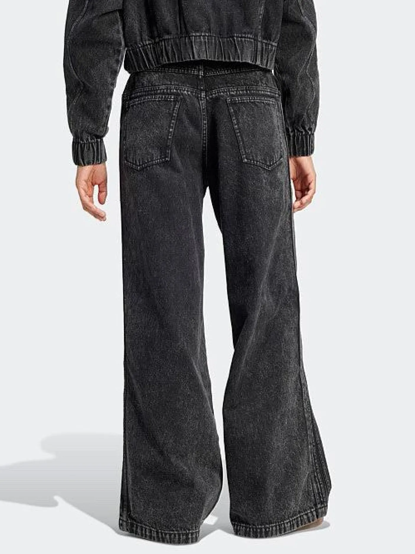 Women adidas Originals Pants & Sweats-Premium Essentials Wide Leg Denim Jeans