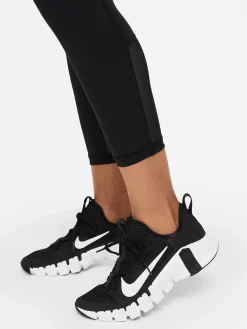 Women Nike Performance|Tights-Pro 365 Mid-Rise Cropped Mesh Panel Leggings