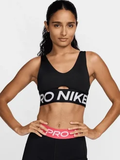 Women Nike Sports Bras-Pro Indy Plunge Medium-Support Padded Sports Bra