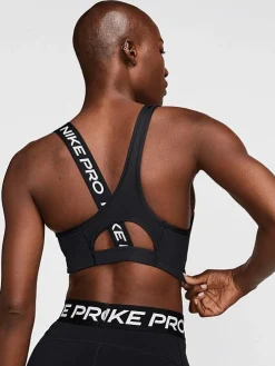 Women Nike Sports Bras-Pro Swoosh Asymmetrical Medium-Support Padded Sports Bra