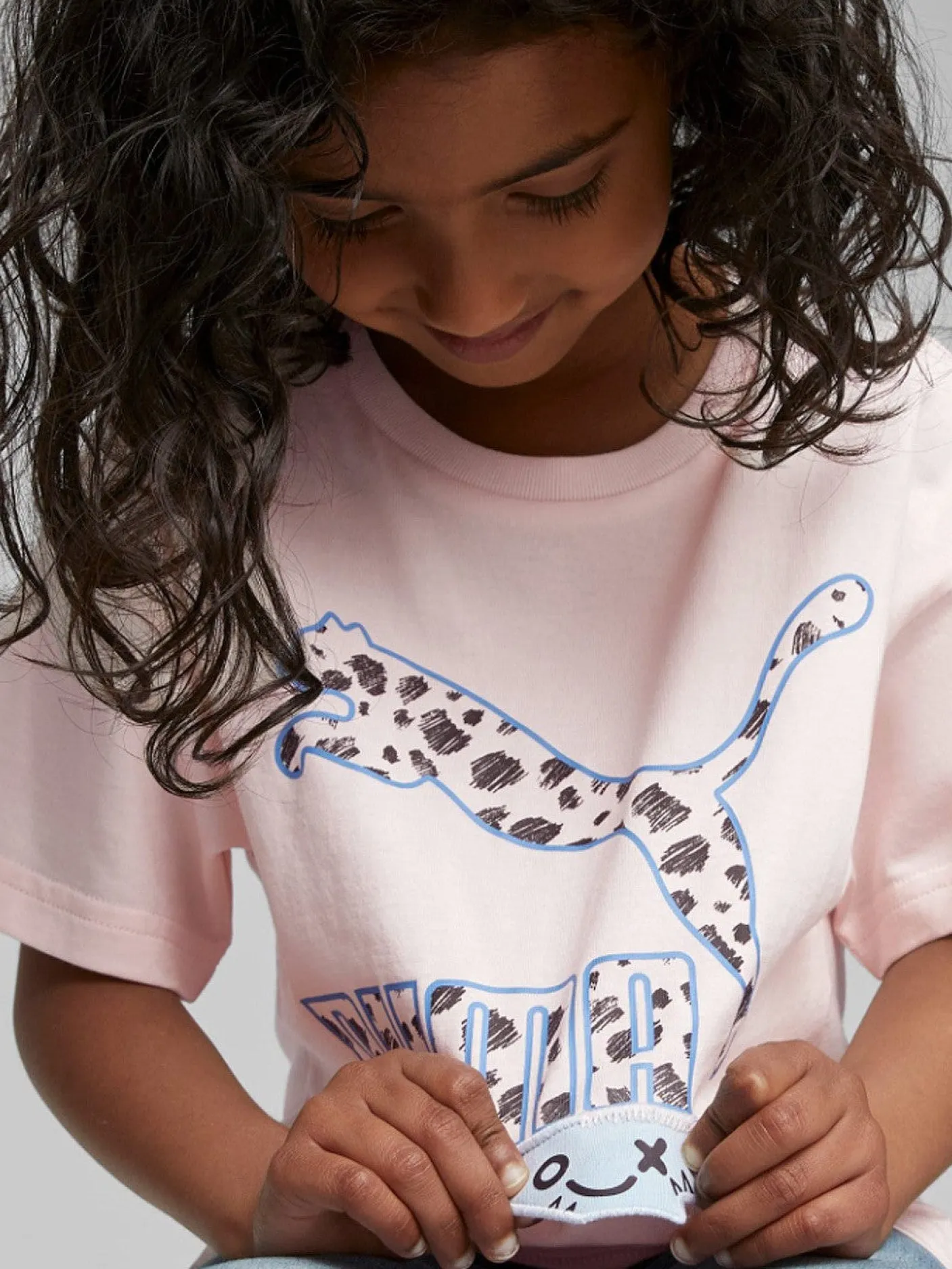 Kids Puma Tees-Classics Mix Mtch Tee - Frosty Pink