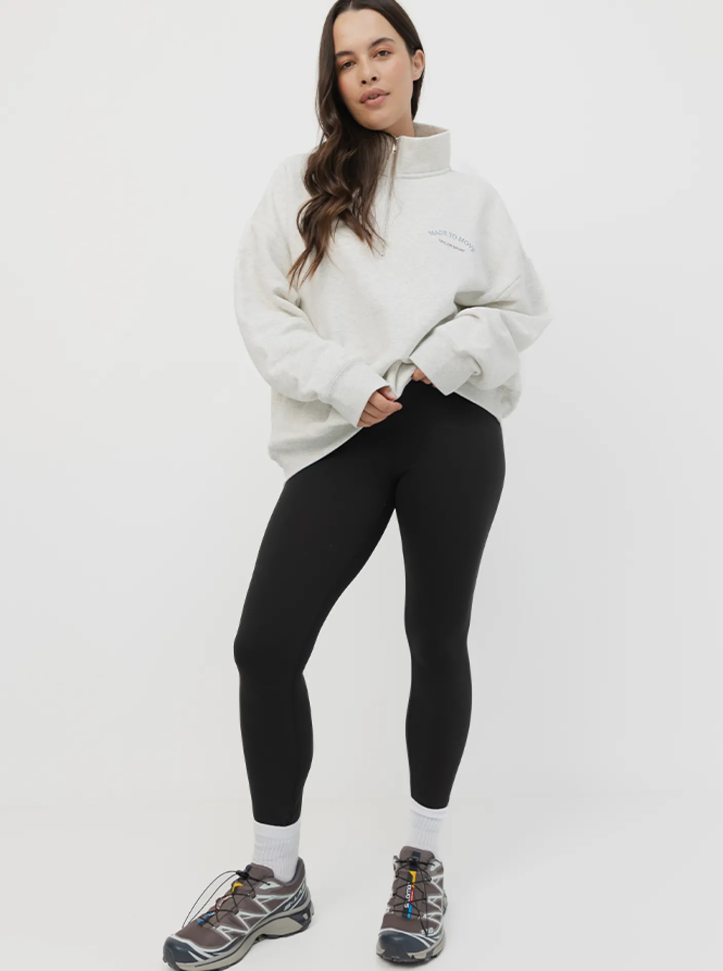 Women Taylor Sport Performance|Hoodies & Crews-Quarter Zip In Cloud