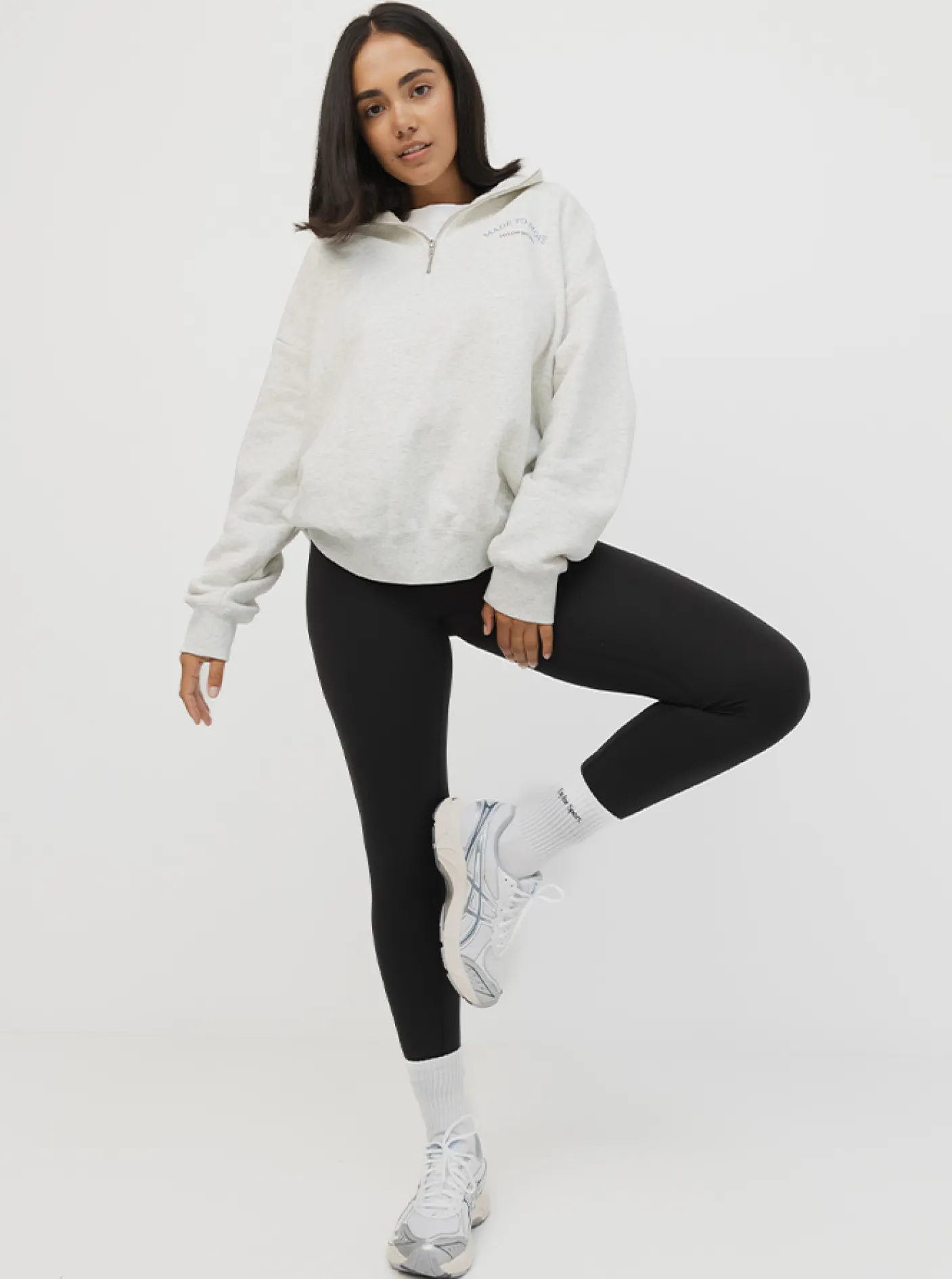 Women Taylor Sport Performance|Hoodies & Crews-Quarter Zip In Cloud