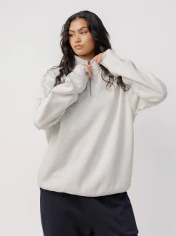 The Joggers Club Hoodies & Crews-Quarter Zip In Grey Marle