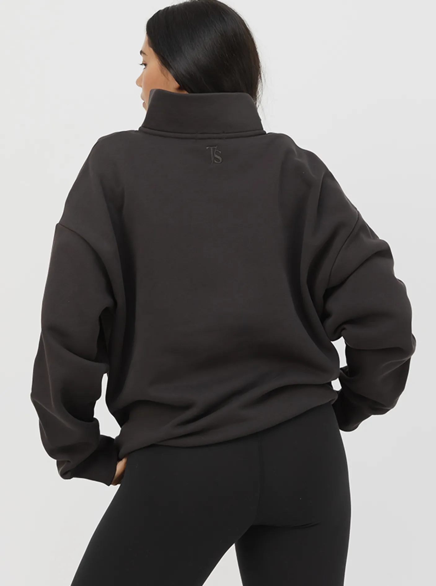 Women Taylor Sport Performance|Hoodies & Crews-Quarter Zip In Pepper