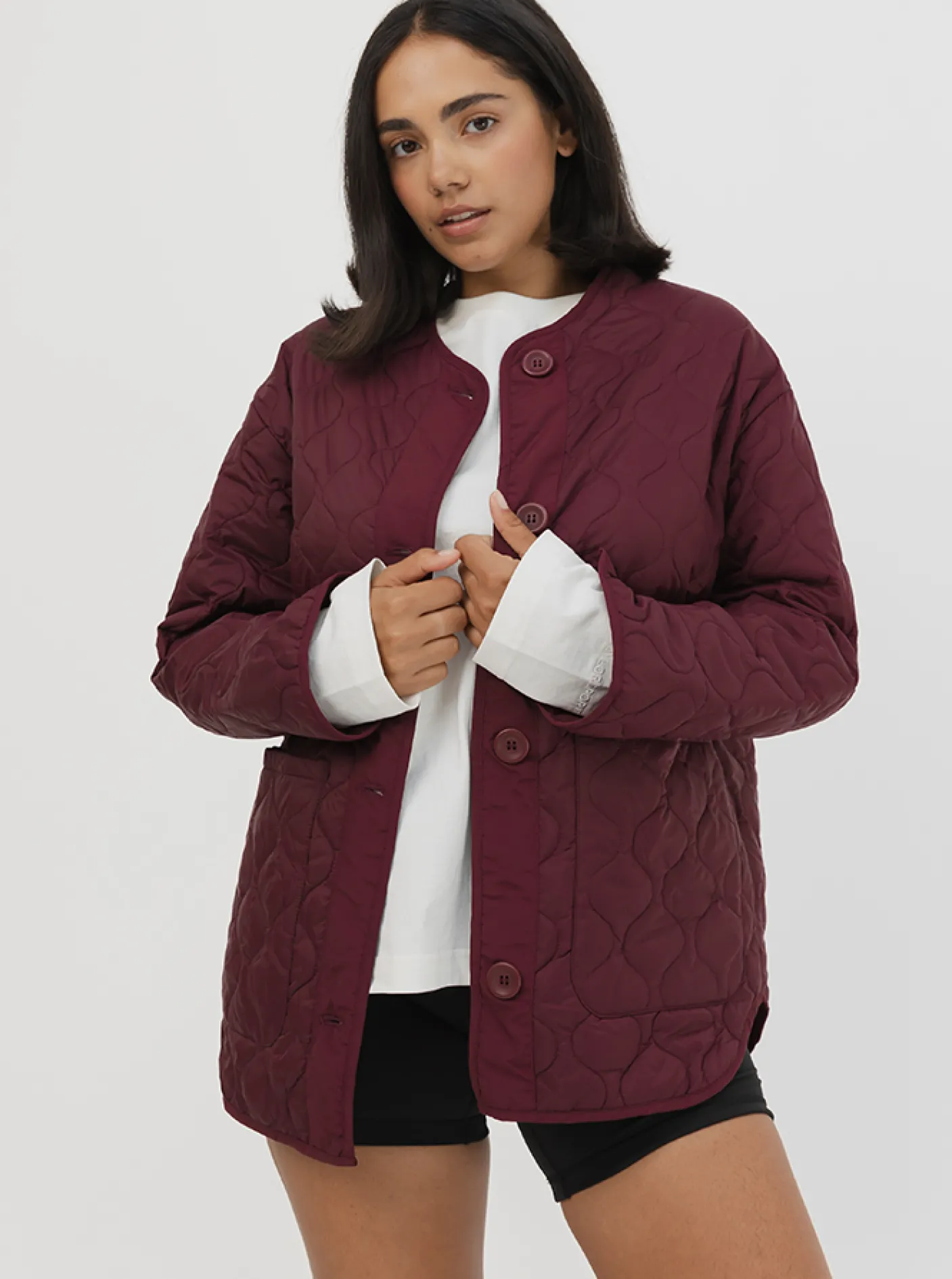 Women Taylor Sport Jackets|Jackets & Vests-Quilted Jacket In Mulberry