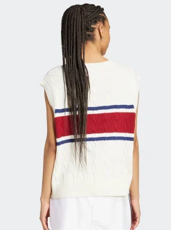 Women adidas Originals Jackets & Vests-Retro Sports Cricket-Inspired Vest