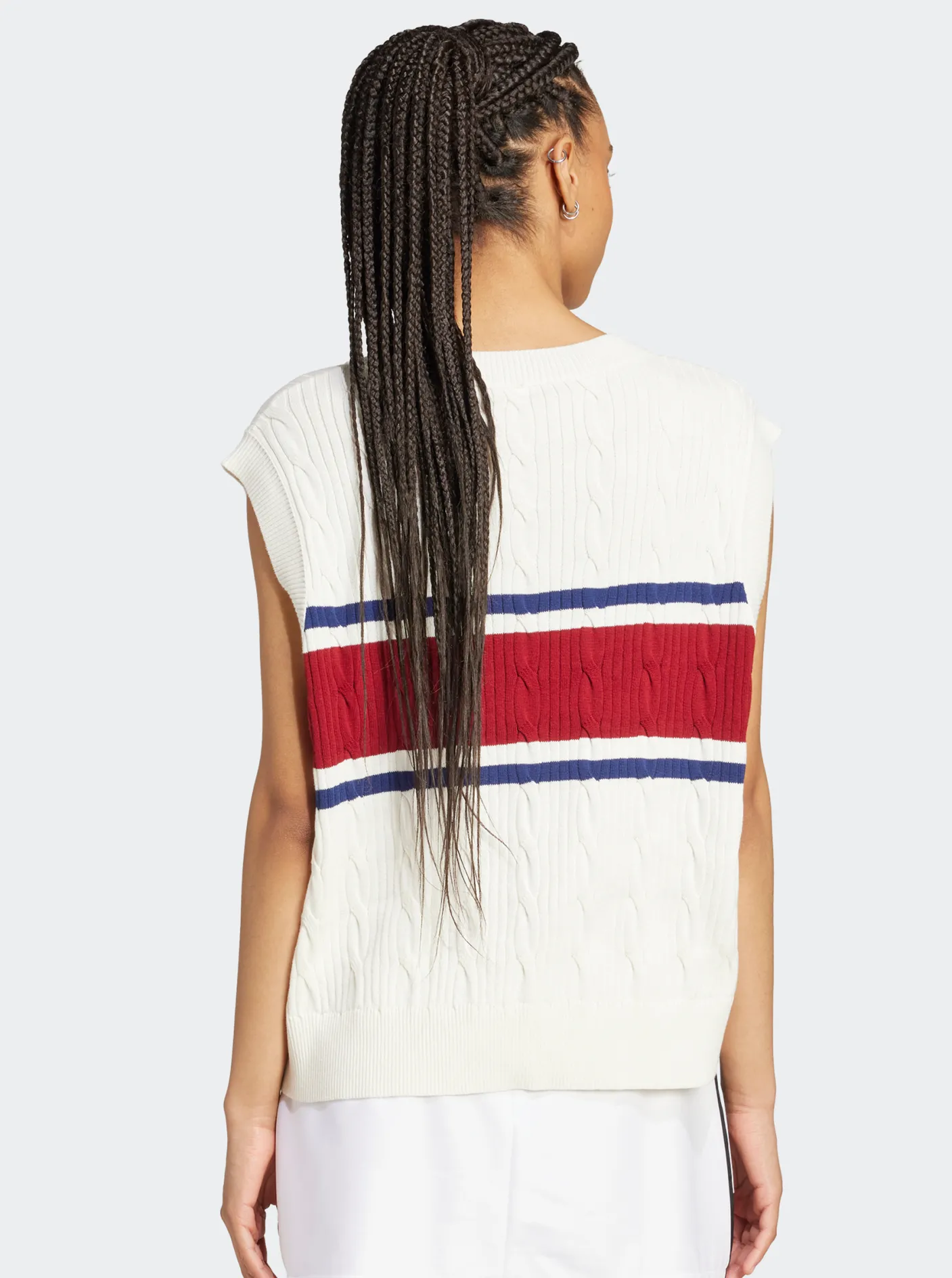 Women adidas Originals Jackets & Vests-Retro Sports Cricket-Inspired Vest