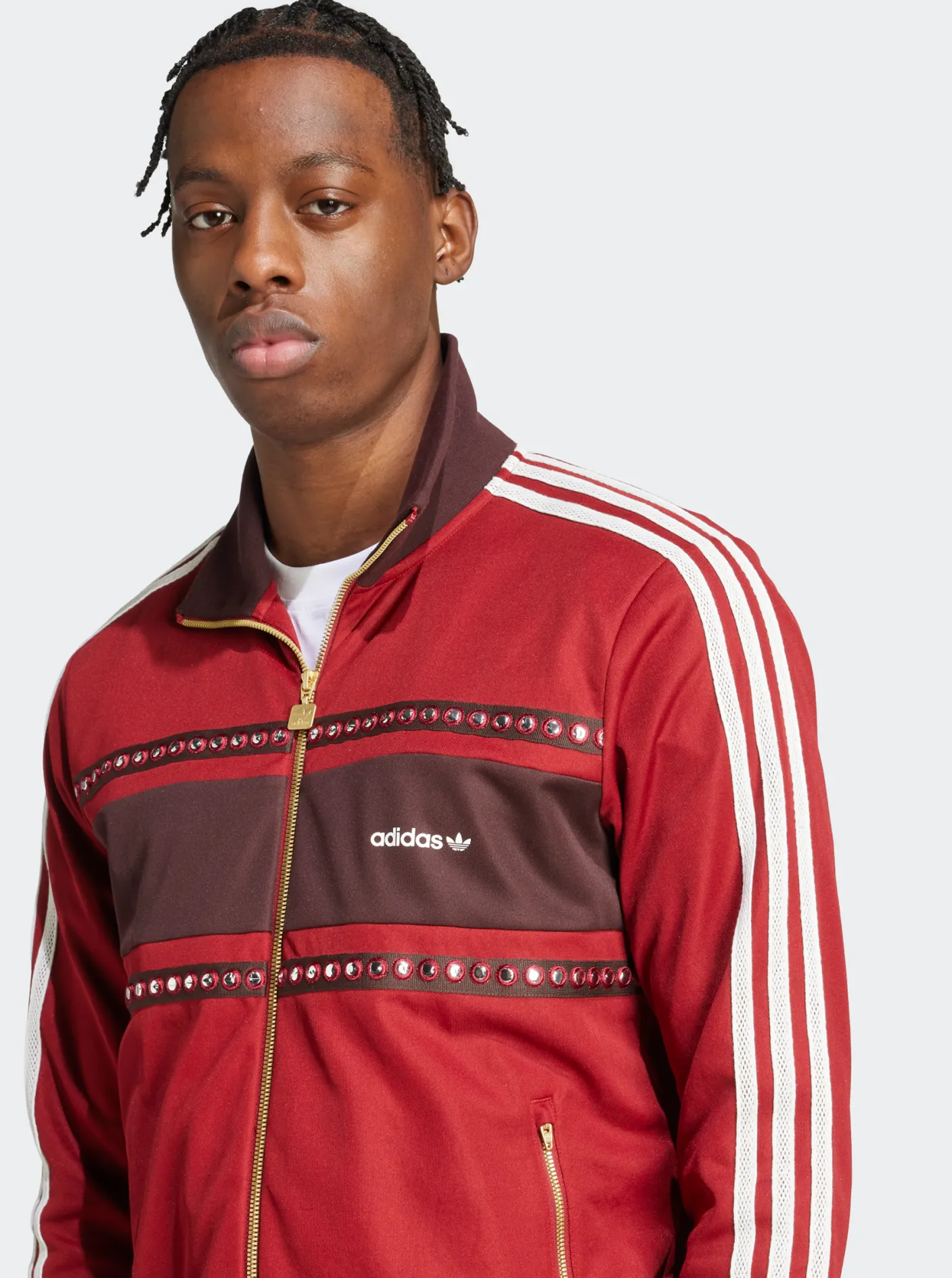 adidas Originals Jackets|Jackets & Vests-Retro Sports Cricket-Inspired Track Top