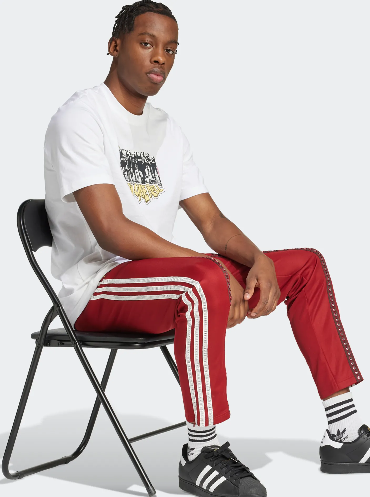 adidas Originals Pants & Sweats-Retro Sports Cricket-Inspired Track Pant