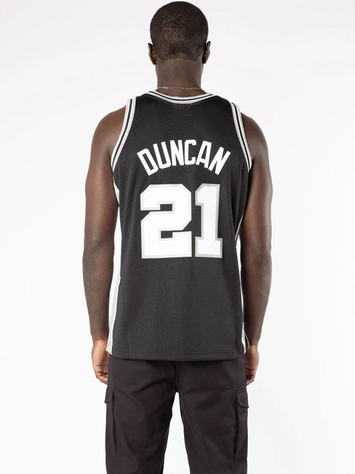 Mitchell & Ness Nba Jerseys-San Antonio Spurs Road 1998-99 Tim Duncan Swingman Jersey