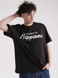 Pursuit of Happiness Tees & Singlets-Script Classic Tee in Black