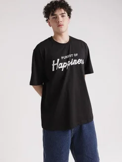 Pursuit of Happiness Tees & Singlets-Script Classic Tee in Black