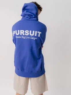 Pursuit of Happiness Hoodies & Crews-Simple Logo Heavyweight Pullover in Royal Blue
