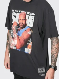 Mitchell & Ness Tees & Singlets-Slam Tee Lakers Shaquille O'Neal Tee