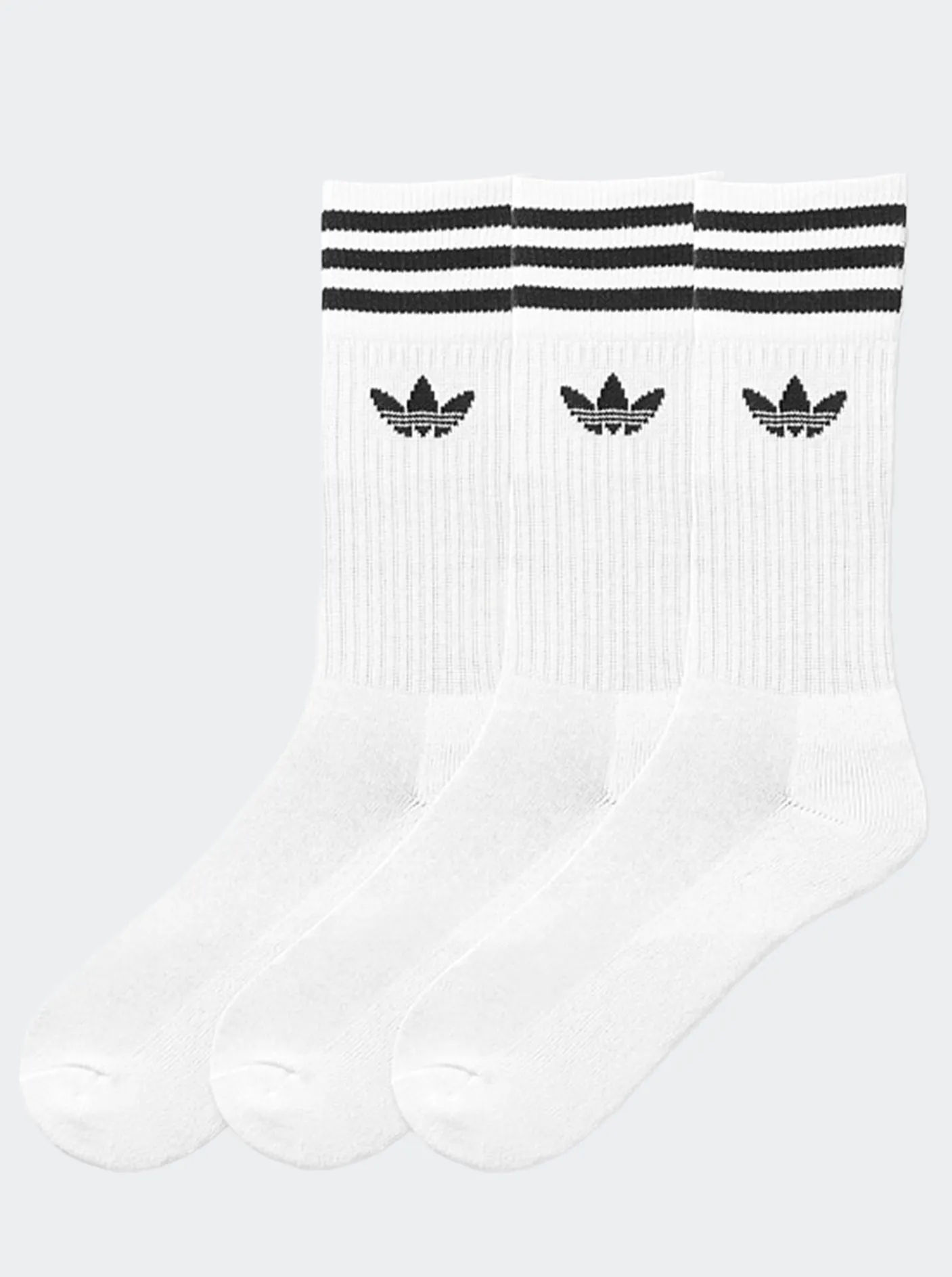 adidas Originals Socks & Underwear-Solid Crew Sock 3 Pack Unisex