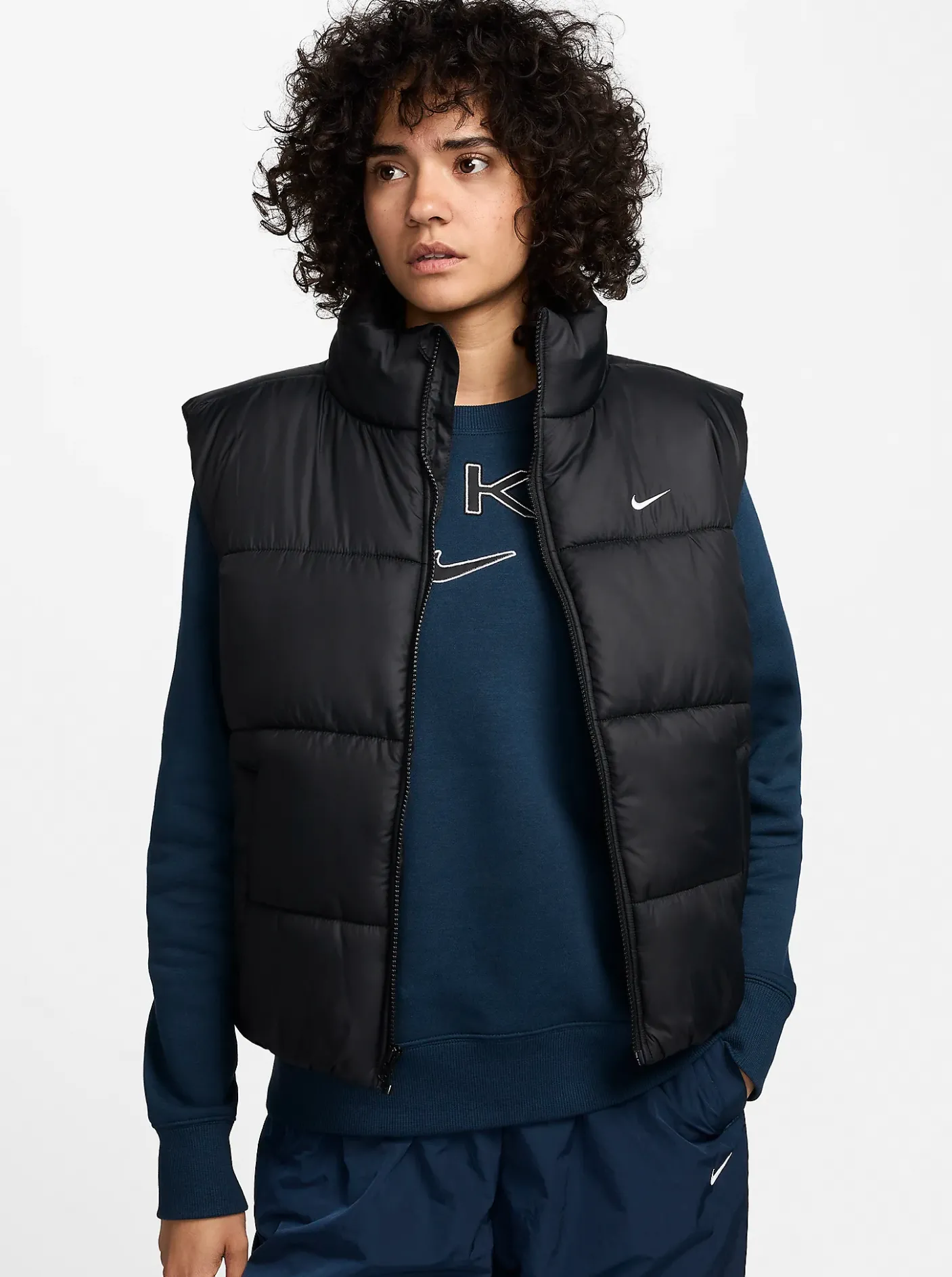 Women Nike Puffers|Jackets & Vests-Sportswear Classic Puffer Therma-FIT Loose Vest