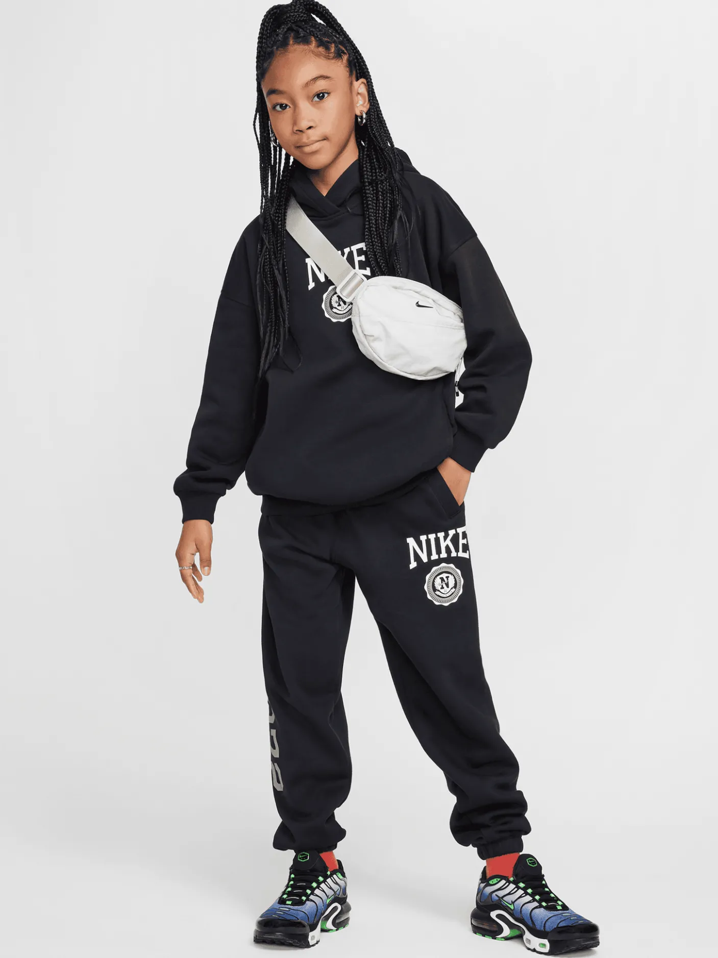 Kids Nike Leggings & Pants-Sportswear Club Fleece Loose Pants Youth