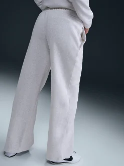 Women Nike Pants & Sweats-Sportswear Club Fleece Mid-Rise Wide-Leg Graphic Pants