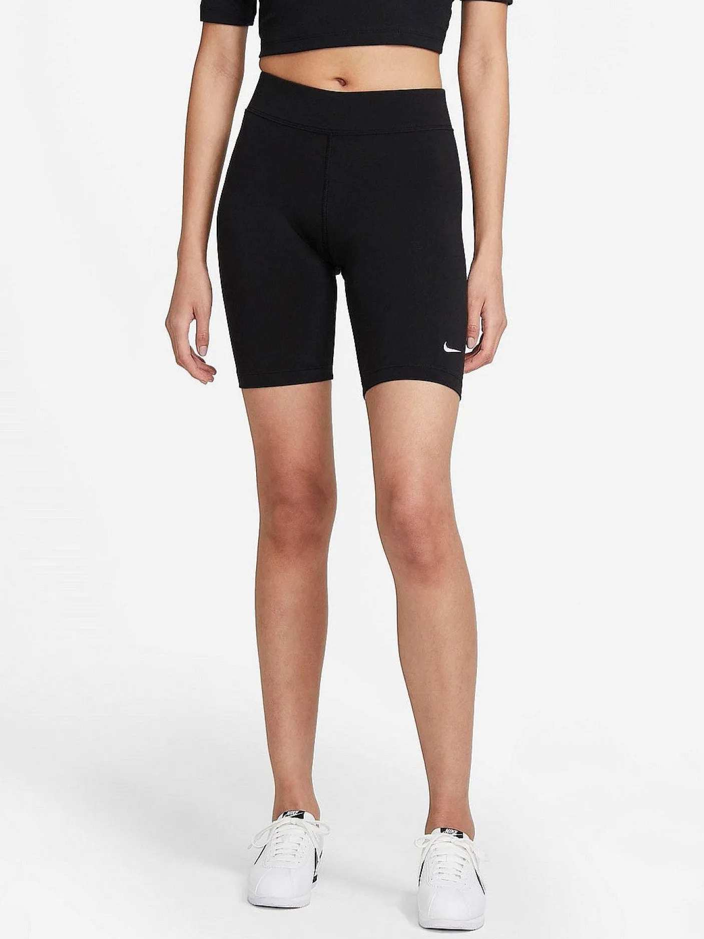 Women Nike Performance|Shorts-Sportswear Essential Mid-Rise Bike Shorts