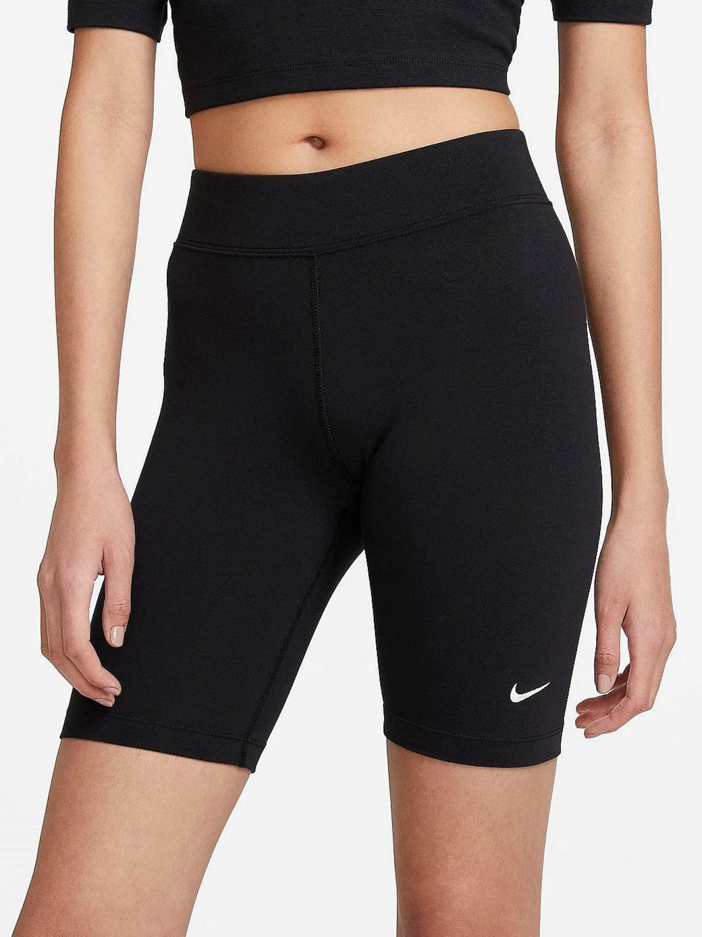 Women Nike Performance|Shorts-Sportswear Essential Mid-Rise Bike Shorts