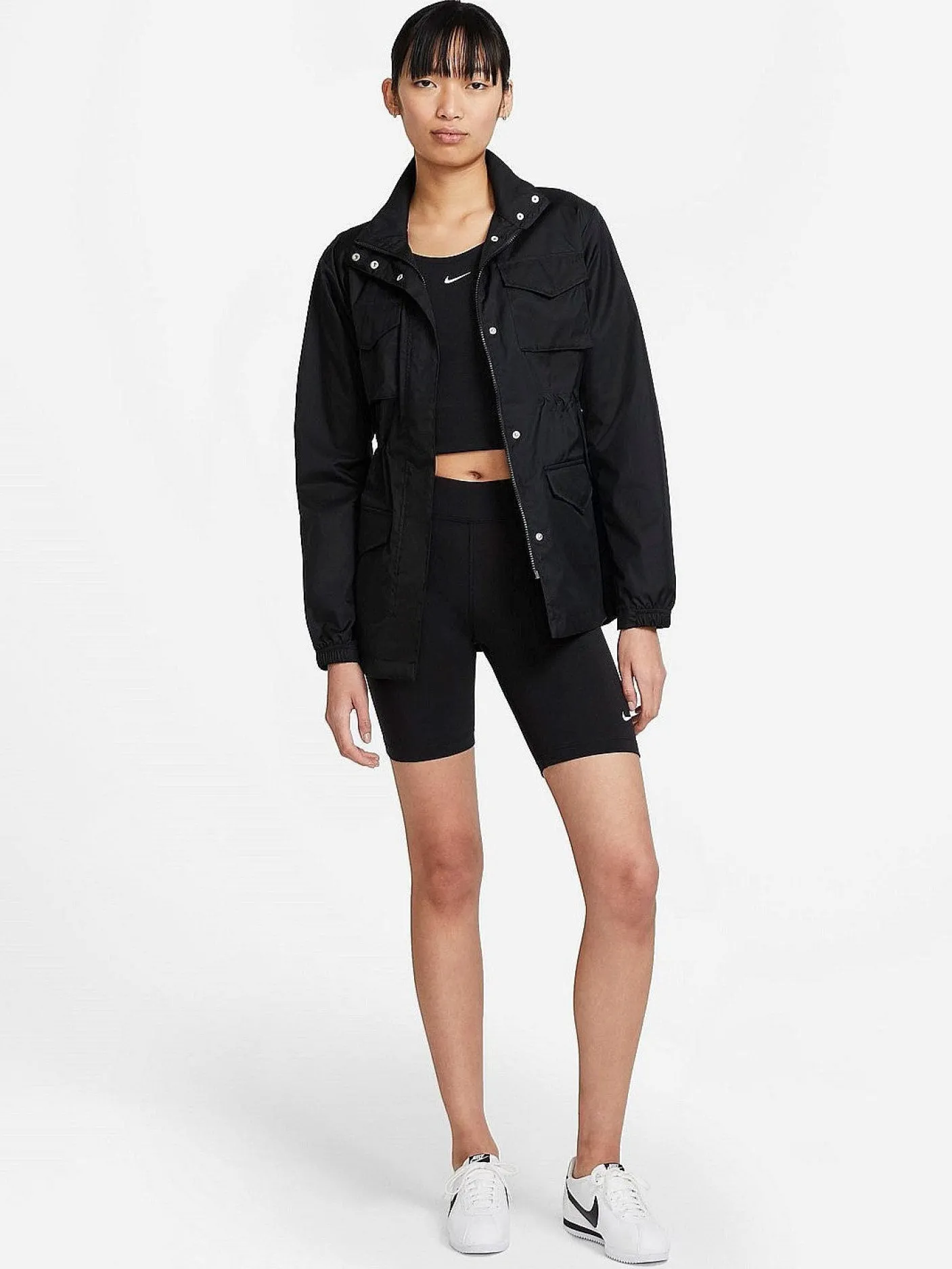 Women Nike Performance|Shorts-Sportswear Essential Mid-Rise Bike Shorts