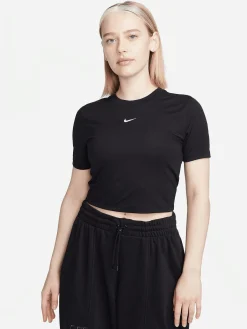 Women Nike Tees & Tanks-Sportswear Essential Slim-Fit Cropped T-Shirt