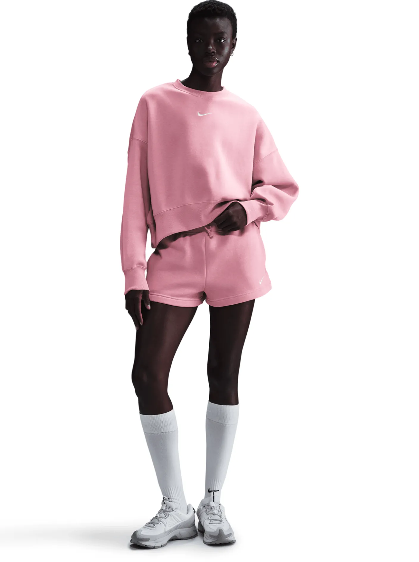 Women Nike Hoodies & Crews-Sportswear Phoenix Fleece Oversized Crew-Neck Sweatshirt