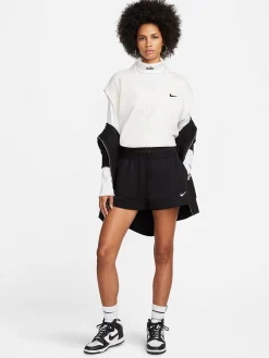 Women Nike Shorts-Sportswear Phoenix Fleece High-Waisted Shorts