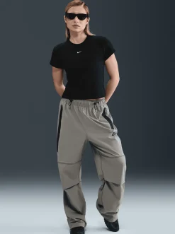 Women Nike Tees & Tanks-Sportswear Rib Jersey Short Sleeve Top