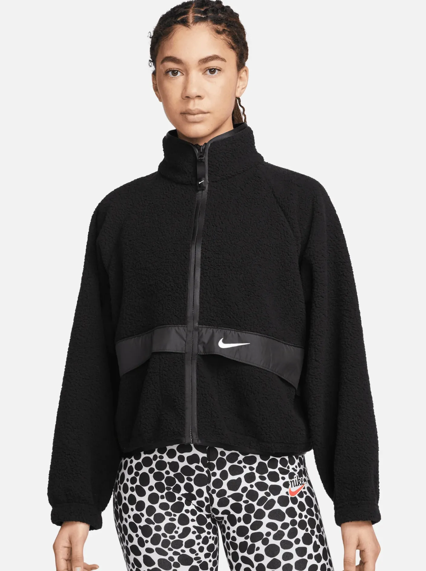 Women Nike Jackets-Sportswear Sherpa Jacket
