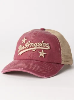 LAV Caps & Hats-Star Distressed Trucker Cap