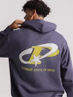 Pursuit of Happiness Hoodies & Crews-State of Mind Heavyweight Pullover in Washed Navy