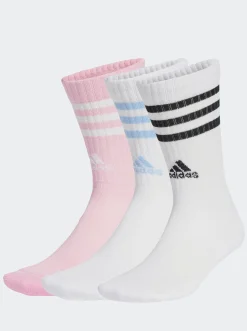 adidas Socks & Underwear-3-Stripes Cushioned Crew Socks 3 Pairs