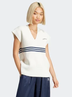 Women adidas Originals Jackets & Vests-3-Stripes Knitted Vest