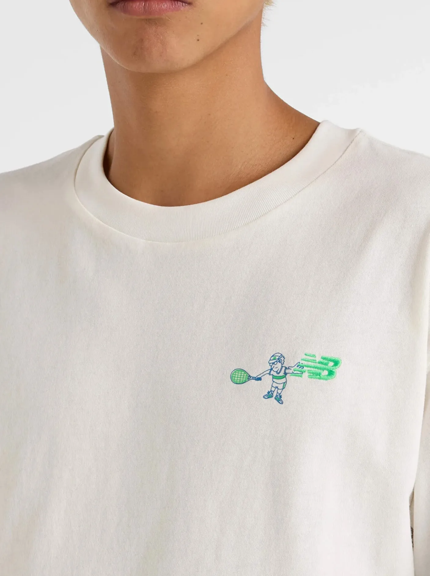 Women New Balance Tees & Tanks|Tees & Singlets-Tennis Cartoon T-Shirt