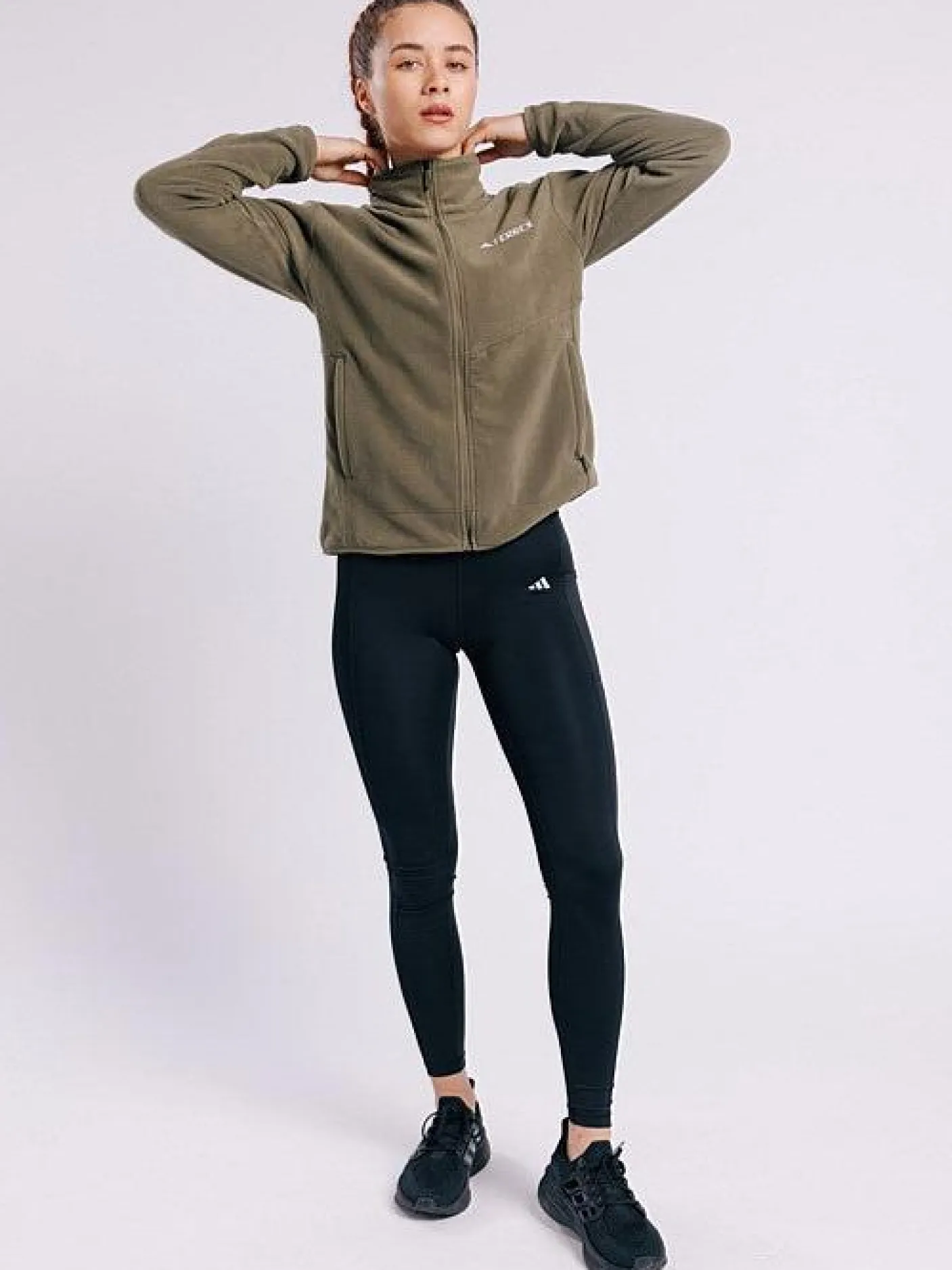 Women adidas Originals Jackets & Vests|Hoodies & Crews-Terrex Multi Full Zip Fleece Jacket