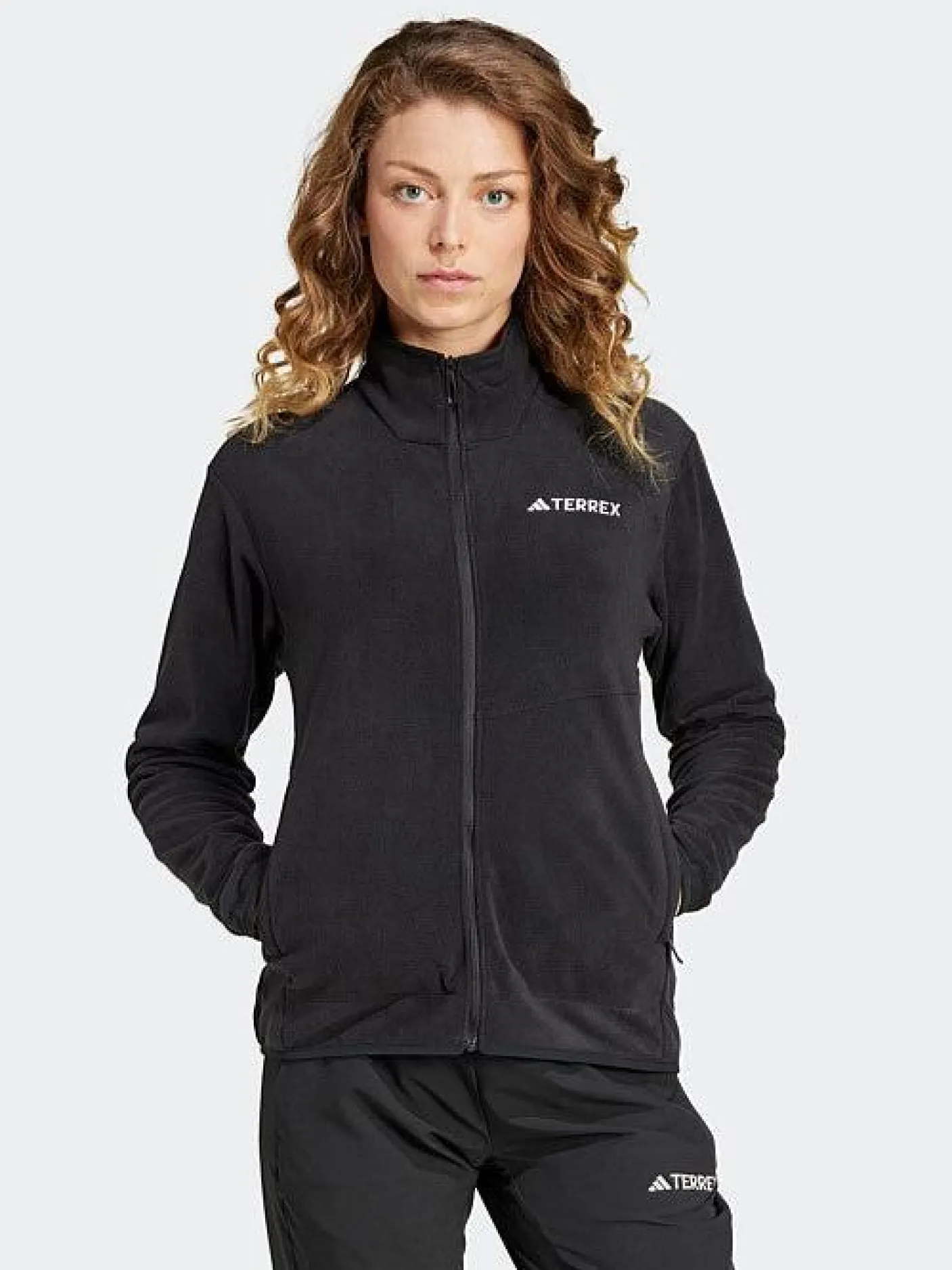 Women adidas Originals Jackets & Vests|Hoodies & Crews-Terrex Multi Full Zip Fleece Jacket
