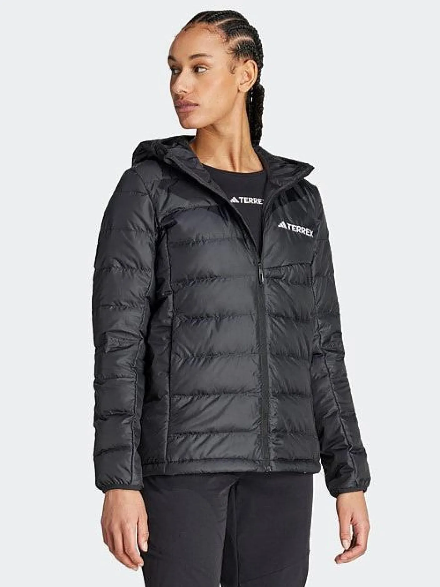Women adidas Originals Jackets & Vests-Terrex Multi Light Down Hooded Jacket