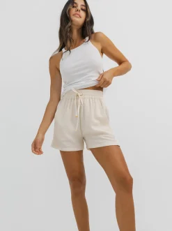 Women Taylor Sport Shorts-Weekender Short in Vanilla