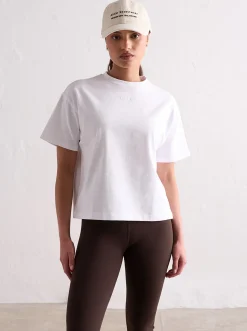 Women Aimn Tees & Tanks-White Boxy T-Shirt