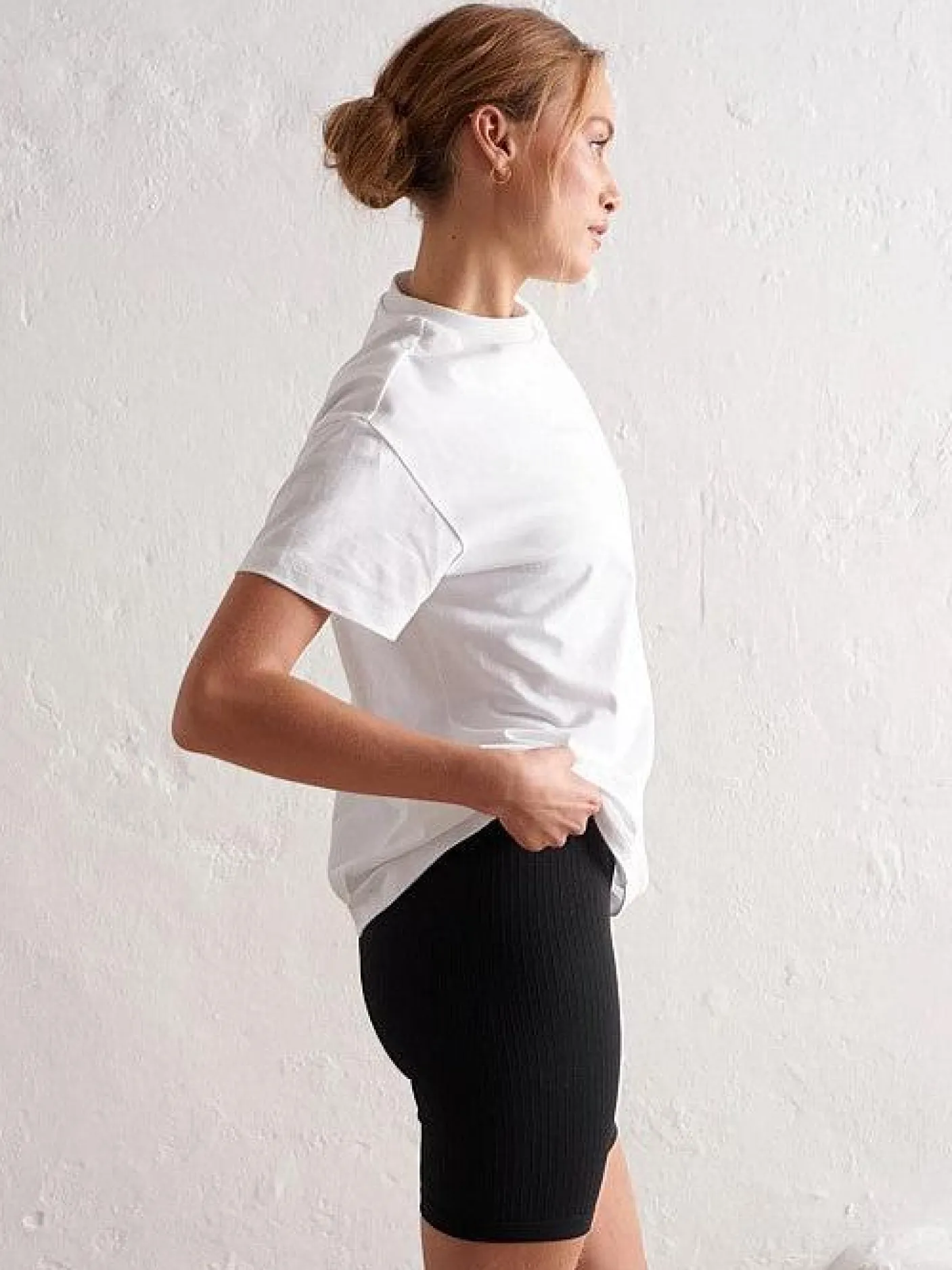 Women Aimn Tees & Tanks-White Boyfriend T-Shirt