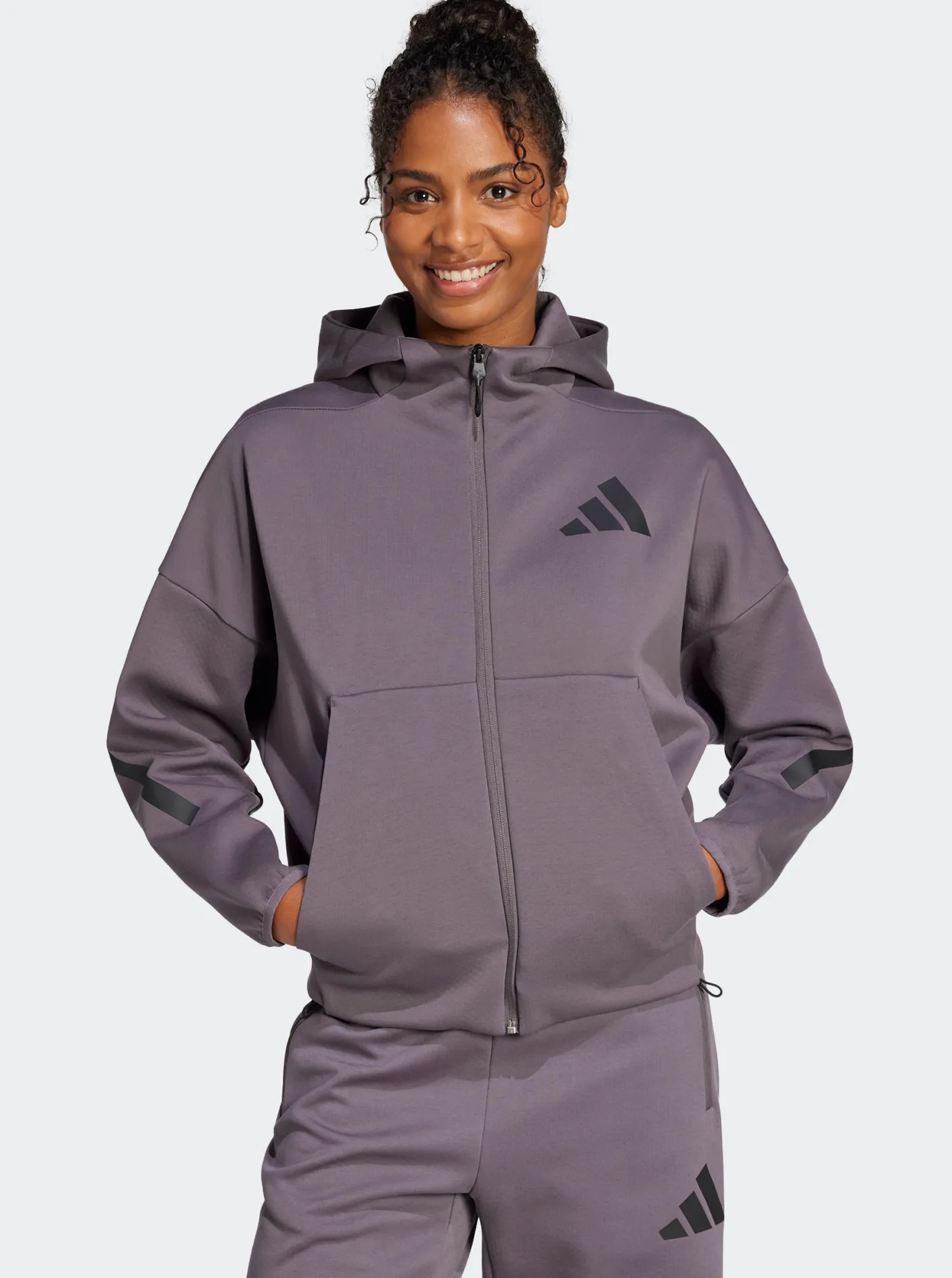 Women adidas Sportswear Hoodies & Crews-Z.N.E. Full-Zip Hoodie